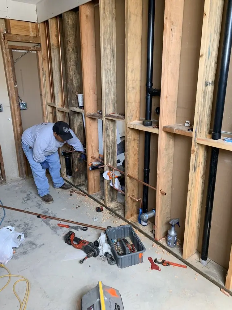 Commercial rough-in plumbing for Trenchless Sewer Repair in South Frogtown